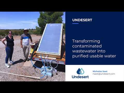 Nicholas Seet, Founder/CEO Undesert Corporation - Sustainable Water Purification - NMTC 2024